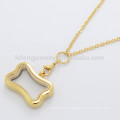 Neue Edelstahl-Speicher-Sperre 18k Gold Halskette Schmuck